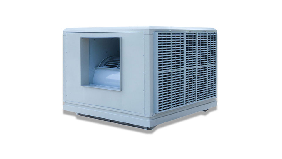 Industrial plug-in centrifugal evaporative air cooler